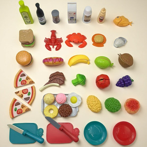 Frutta e verdura in plastica per bambini gioco finto gioco per bambini Set di taglio cibo da cucina giocattoli - Product Image 4