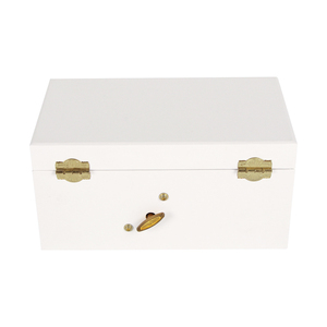 Caja de música de bailarina de madera de lujo de 7 pulgadas, joyero blanco puro personalizado con canción de manivela para regalos de cumpleaños - Product Image 5