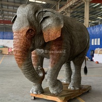 Éléphant animatronique grandeur nature imperméable pour activités de parc de sculptures animales à vendre