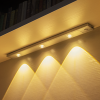 Lampu induksi tubuh manusia dapat diredupkan, lampu lemari Led Sensor gerak bertenaga baterai dalam ruangan
