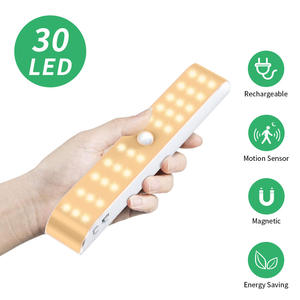 30 <b>Led</b> Wardrobe Lamp Rechargeable Infrared <b>Sensor</b> Night <b>Light</b> For Bedroom Entryway Cabinet <b>Lights</b> Warm <b>Light</b> Version - Product Image 4