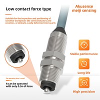 Capteur de positionnement répétitif pour machine-outil AKUSENSE M6/M10, cylindrique, haute précision, linéarité 0,001 mm, SUS303, IP67, NPN NO/NC