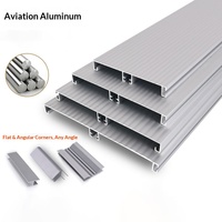 Plinthes plates en aluminium épaissi, finition d'angle moderne et minimaliste, dissimulées, fournie directement par l'usine