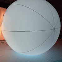 Vente flash : Lune géante gonflable avec éclairage LED pour la décoration, planètes gonflables Lune