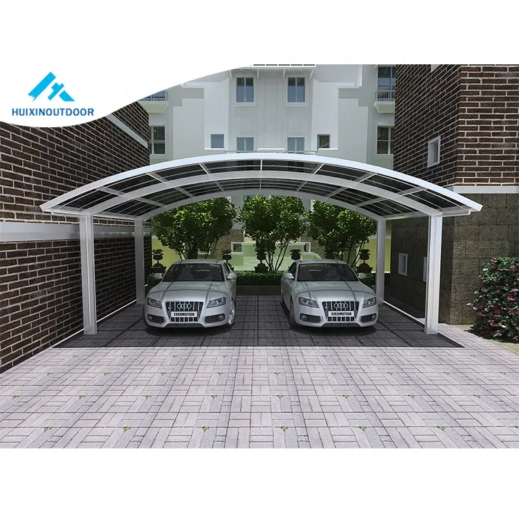 Nieuwe Ontwerp Luifel Garage 4 Onderdak Solaire Tuin Metalen Schuur 2 Prefab Eenvoudige Aluminium Voor Auto Alu Carport