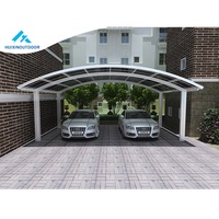 Production UV 2 abris de stationnement extérieurs pour voitures Toit d'auvent en aluminium Garage abri pour vélos Abri de voiture