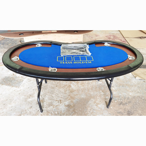Table de <span class=keywords><strong>poker</strong></span> professionnelle ovale YH 96 pouces pour tournois européens, avec pieds pliables, plateau de croupier pour Texas Hold'em et Blackjack - Product Image 6
