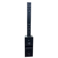 DBK 6x5 inç Kolon Hoparlör, Çift 12 inç Subwoofer'lı, BT Özellikli, Taşınabilir Pasif PA Sistemi (Kilise ve Konser Kullanımı İçin)