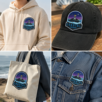 Écussons brodés haute densité personnalisés avec logo, badges thermocollants, patchs brodés tissés pour vestes, vêtements, chapeaux