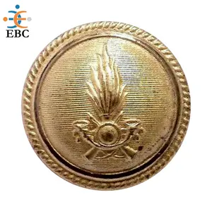 Bouton en métal bronze OEM avec bouton décoratif en laiton en forme d'aigle pour vêtements et vêtements à tige
