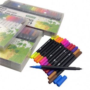 Juego de Rotuladores de Doble Punta para Dibujo, Caligrafía y Acuarela, con Estuche de PVC - Product Image 3