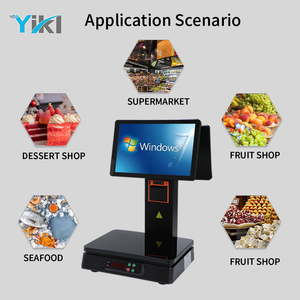 Kỹ thuật số Trọng lượng Quy mô tiền mặt đăng ký POS hệ thống màn hình cảm ứng tất cả trong một điện tử có trọng lượng Quy mô với máy in Fob giá tham khảo - Product Image 4