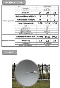Antenna parabolica Mimo esterna Wifi Antenna esterna 5150-5850 MHZ alta (30dbi per trasmissione remota del segnale - Product Image 2