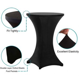 Funda para Mesa GoldFlag HLY-TC001 para Eventos, 60x110cm, Negra, Personalizable, Elástica, Simple, Portátil, Imprimible, Tela de Alta Calidad, Económica y Rápida - Product Image 3