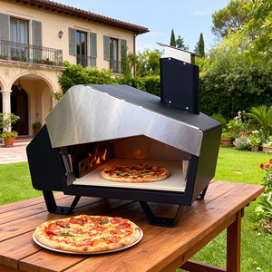 Four à pizza double combustible au gaz naturel et au <span class=keywords><strong>bois</strong></span>, 13 pouces, <span class=keywords><strong>pour</strong></span> intérieur et extérieur, idéal <span class=keywords><strong>pour</strong></span> la maison et les fêtes dans les zones de supporters de football - Product Image 1