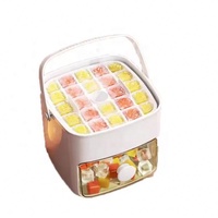 Glacière 2 en 1 avec poignée, pour la cuisine, le lait, l'eau, le jus, double couche, bac de stockage de glace