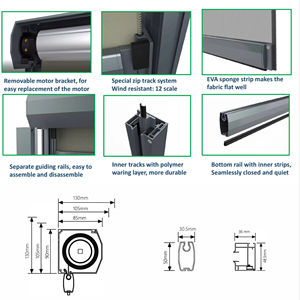 Cina tapparelle elettriche per esterni con paralume da esterno e da balcone con cerniera per esterni impermeabili tapparelle da esterno - Product Image 6