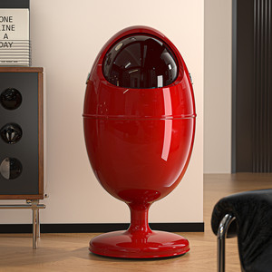 High Footed Waste <b>Bin</b> Round White Indoor Sealed Design Living Room <b>Large</b> Capacity Storage <b>Bin</b> - Product Image 3