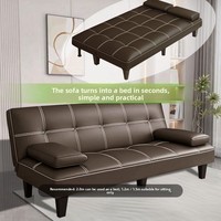Klappbares Konvertierbares Sofa-Bett im Nordischen Stil mit Holzrahmen Multifunktional für Mietwohnungen Wohnzimmer Kleine Räume Büros