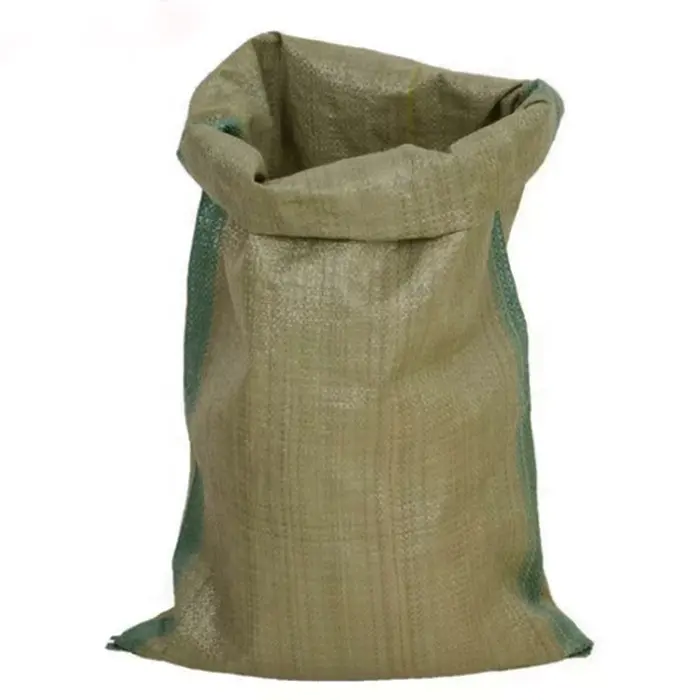 Guter Preis recycelte grüne PP-Polypropylenbeutel für Sand Kiesel Bauabstände Expresspaket