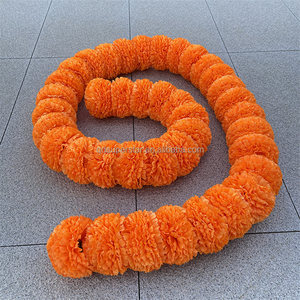 Caléndula de 2 m, flor grande de vid, flor simulada, decoración del hogar para boda, tela de seda falsa, guirnalda de flores de caléndula, venta al por mayor - Product Image 3