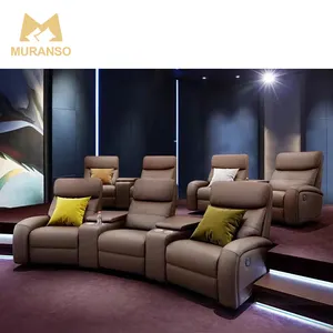 Silla reclinable eléctrica de potencia ajustable, sofá de cine en casa, sofá de teatro, muebles comerciales