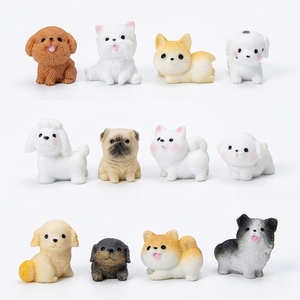 Breloques en résine de chiots Kawaii en gros, avec détails fins assortis, pour la décoration intérieure et l'artisanat, fabricants de figurines en résine de la marque Manxuan - Product Image 1