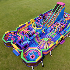 Château de saut gonflable extérieur Parc de trampoline Terrain de jeux gonflable Parcours d'obstacles Parc d'aventure à thème gonflable - Product Image 1