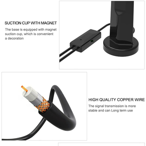 <span class=keywords><strong>Antena</strong></span> <span class=keywords><strong>de</strong></span> <span class=keywords><strong>TV</strong></span> para Interiores y Exteriores OEM con Base Magnética, Moldes y Empaque Personalizados para Distribuidores <span class=keywords><strong>de</strong></span> Marcas Latinoamericanas - Product Image 3