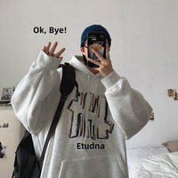 Sweat-shirt pull-over thermique doublé polaire épais style Harajuku pour femme, le plus vendu 2026, idéal pour le streetwear urbain professionnel