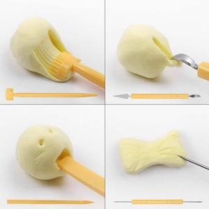 Keep Smiling - Juego de Herramientas para Esculpir Arcilla para Niños, Herramientas de Escultura con Mango de Plástico Amarillo para Arcilla Blanda y Cerámica - Product Image 5