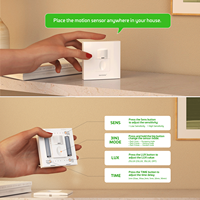Kit de Sensor de Movimiento PIR Inalámbrico 2.4G, Simulación de Vacaciones, Modo Antirrobo, Interruptor de Control de Iluminación, 100-230VAC