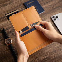 Nouvelle Pochette de Voyage en Cuir Véritable pour Passeport, Étui Multifonctionnel pour Billets et Cartes, Rangement de Documents