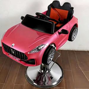 Sillón de peluquería infantil con forma de coche, silla elevadora eléctrica de juguete con diseño de dibujos animados para cortar el pelo, cama para lavar el cabello - Product Image 5