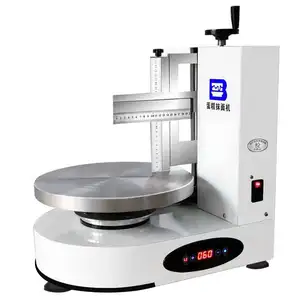 Hot Sale birthday round cake icing decorating Cake Bread Ice Cream Smearing Spreading Machine Cake Smoothing Coating Machine