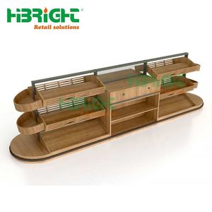 Présentoir rond en bois pour gondoles de supermarché, prix Direct d'usine - Product Image 2