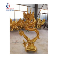 Statue de Dragon chinois en Bronze, boule de maintien, 1 paire