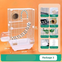 Cage à oiseaux décorative double couche anti-évasion en métal transparent pour perroquets, perruches, paons et calopsittes – Vente en gros