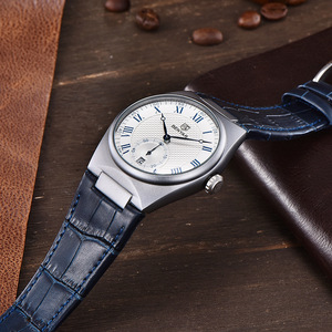 Montre à quartz analogique pour homme Benyar, boîtier en alliage de 12 mm, boucle en acier inoxydable, bracelet en cuir, étanche, calendrier, aiguilles antiques de 40 mm - Product Image 3
