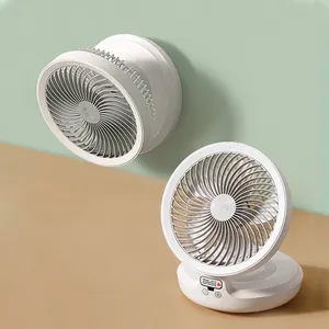 Ventilateur d'ordinateur rechargeable par USB de 8 pouces ventilateur de bureau ventilateur mural pliable à distance avec veilleuse