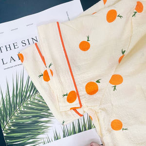 कस्टम पजामा की ग्रीष्मकालीन प्यारी लड़की पजामा लैपल शॉर्ट आस्तीन वाली शॉर्ट्स महिलाओं के लिए सेट - Product Image 3