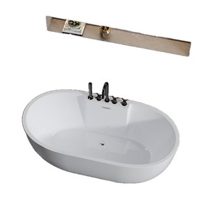 <span class=keywords><strong>Baignoire</strong></span> isolée haut de gamme indépendante pour petits espaces domestiques, en acrylique, corps monobloc, pour adultes, idéale pour les gîtes et hôtels. - Product Image 5