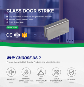 Rongsen GS21-FS - Abrazadera <span class=keywords><strong>para</strong></span> <span class=keywords><strong>Puerta</strong></span> Corredera de Acero Inoxidable con Diseño Moderno, Clips Duraderos <span class=keywords><strong>para</strong></span> Paneles Pivotantes Fijos, Insonorización Eléctrica - Product Image 6