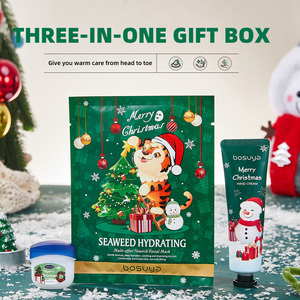 Wholesale Bosuya <b>Hand</b> <b>Cream</b> Mask Lip Mask Three-piece Set Bagged Skincare Christmas Set Festive Christmas <b>Gift</b> Bag - Product Image 2