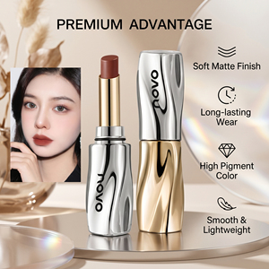 Lucidalabbra <span class=keywords><strong>Effetto</strong></span> Seta Naturale a Lunga Durata, <span class=keywords><strong>Rossetto</strong></span> Opaco Vellutato Anti-Trasferimento, Tonalità Nude Naturale, Personalizzabile con Logo - Product Image 2