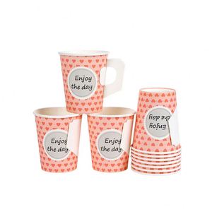 Vasos de Papel Desechables para Degustación de Café con Asa, de 8oz, 12oz y 16oz, con Logotipo y Color Personalizados, Contenedores para Llevar - Product Image 5