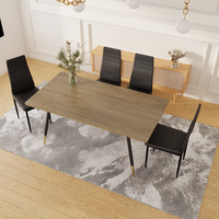 Ensemble de table à manger ronde 4 chaises élégantes et modernes ensemble de meubles de salle à manger