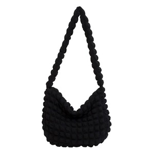 <b>Beanbag</b> <b>Large</b> Capacity Women's Shoulder Bag with Puff Cloud Pleated Diamond Pattern, Casual Japanese and Korean Style - Product Image 1