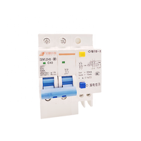 Disjoncteur différentiel (RCBO/RCCB/RCD) 2P 3P 4P 40A 6kA 400V sur rail DIN en plastique pour usage domestique