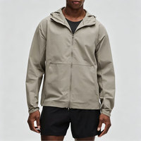 Veste à capuche légère pour homme, coupe-vent, zippée, de haute qualité, avec logo personnalisé, vente en gros, idéale pour la course à pied